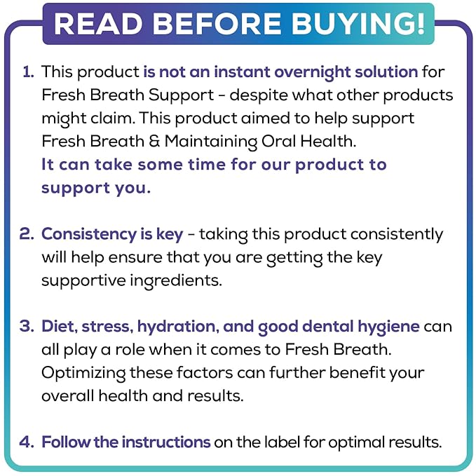 Oral Probiotics & Tongue Scraper for Bad Breath Support - Chewable Dental Probiotic for Teeth & Gums & Fresh Breath - 6 Probiotic Strains - BLIS M18 - Supportive Oral Probiotic - Mint Flavored - 60ct