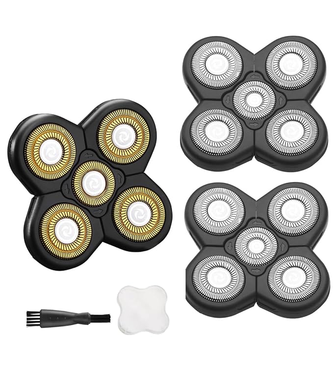 ANYSONIC 3PCS Universal 5 Blades for FREEBIRD FREEDOM GROOMING Head Shaver Replacement heads