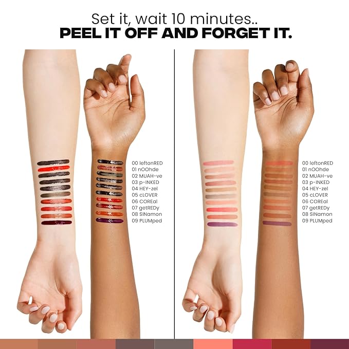 Sacheu Lip Liner STAY-N Peel Off Lip Stain — Long Lasting Matte Lip Tattoo Transfer Proof Lipstain Infused with Hyaluronic Acid & Vitamin E for All Skin Types — Vegan & Cruelty-Free, cLOVER