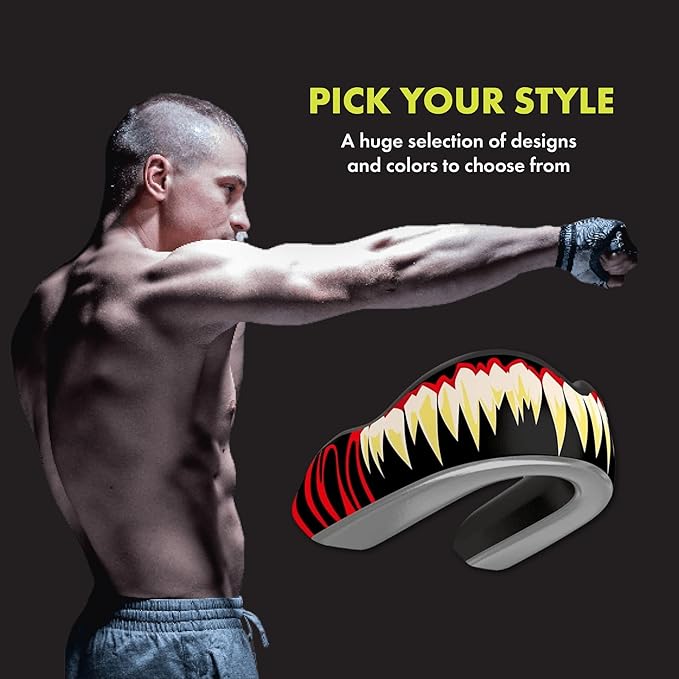 DAMAGE CONTROL Extreme Impact Mouth Guard – Sports Mouthguard for Boxing, MMA, BJJ, Hockey, Rugby, Lacrosse, & More – Mouthpiece for Teeth & Jaw Protection, for Youth & Adults (Adult, SymBite)