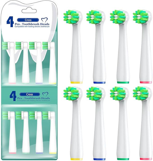 Replacement Toothbrush Heads Compatible with Oral B Braun Pro 1000 Electric Toothbrush Heads, 8 Count Precision Clean Brush Heads Refill Compatible with Oral B Pro 100/500/1000/1500/Genius X