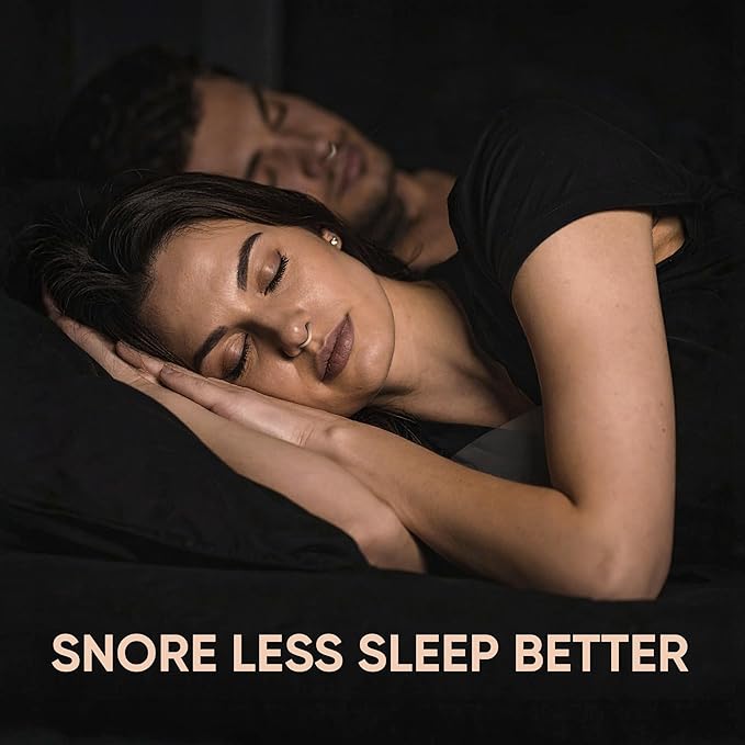 Anti Snoring Devices – Nasal Dilators - Nose Clips for Snore Relief & Better Sleep – Comfortable Silicone Snore Stopper – Anti Snoring Nose Vents – 8 Pack + Travel Case