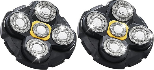 Shaver Replacement Heads Compatible with Microtouch Titanium Head Shaver, for Bald Men 2 Pack
