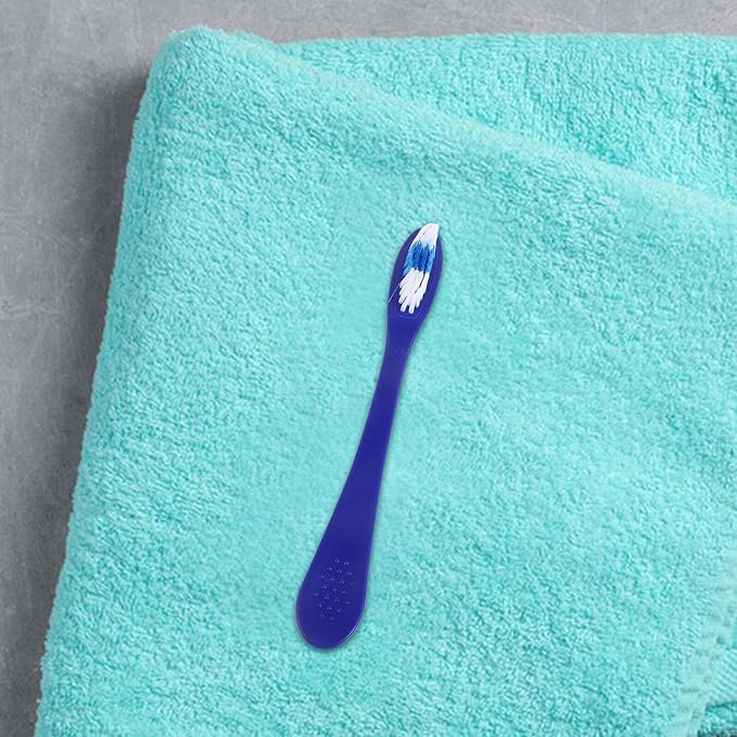 Healvian 10Pcs Small Short Handle Anti-Self- Toothbrushes 13.5Cm for Prisons Hospitals Centers Portable Travel Oral Care