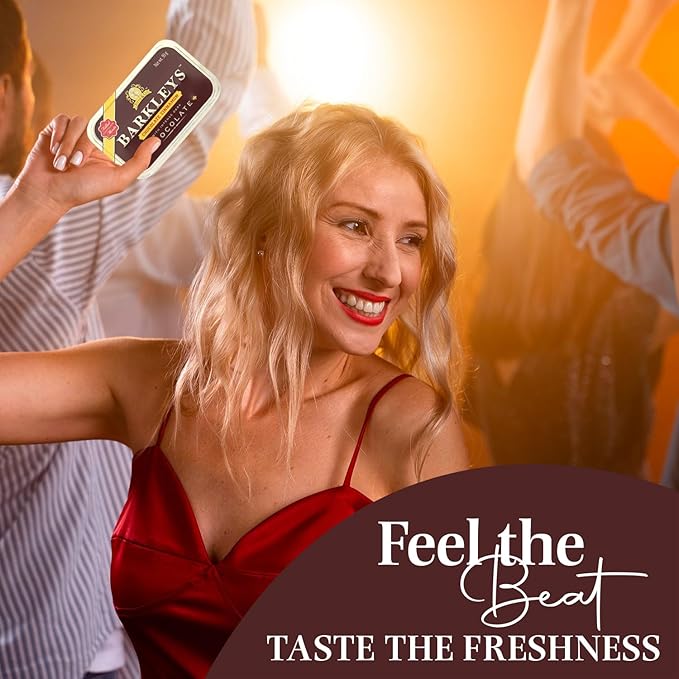 Barkleys Gourmet Chocolate & Cinnamon Breath Mints - Strong Chocolate Cinnamon Flavor for Party, After Dinner, Wedding, Every Day Use-Vegan Mints In Reusable Classic Travel Tins, 6 Pack - 50 Count Each