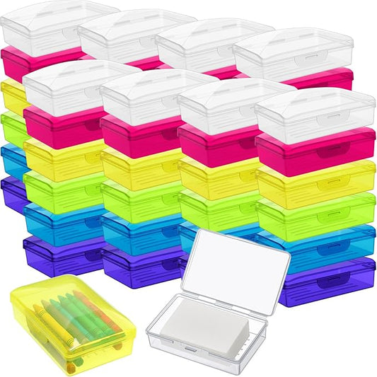 48 Pcs Travel Soap Container Portable Plastic Soap Boxes Bulk with Lid Homeless Donations Bulk Gym Shower Tour Groups Hotel Outdoor Camping (Mixing Colors)