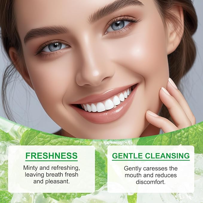 Spearmint Oil Pulling Rinse,Cold-Pressed Coconut Oil for Helps Maintain Gum Freshens Breath,Pure Mouthwash Mint Freshness,100ml