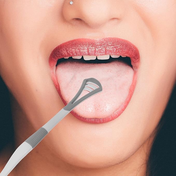 balacoo 8pcs Dual-Head Adult Toothbrush and Tongue Scraper Oral Care Kit Soft Silicone Bristles for Teeth and Tongue Cleaning at Home and Travel