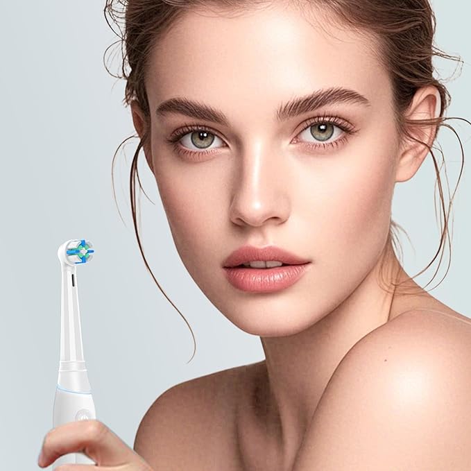8 Pack IO Replacement Heads Compatible with Oral B IO 2/3/4/5/6/7/8/9/10/Deep Clean Series Electric Toothbrush, Brush Heads Refill Compatible with Oral B IO for Teeth and Gums Care (White)