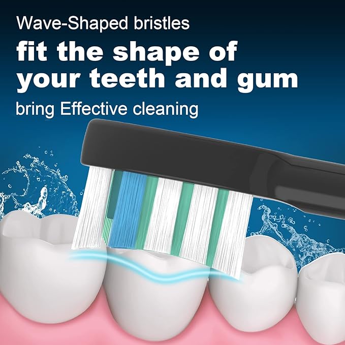 6 Pack Toothbrush Replacement Heads Compatible with WaterPik Sonic Fusion 2.0, FitMount Flossing Brush Head Fit for Water-Pic SF-01 SF-02 and 2.0 SF-03 SF-04