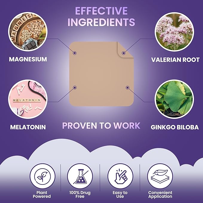 Sleep Patches for Adults Extra Strength | Easy-to-Apply Sleep Patch with Melatonin & Valerian | Relax & Wake Up Refreshed | Long-Lasting Night Comfort for Men & Women | 42 Patches