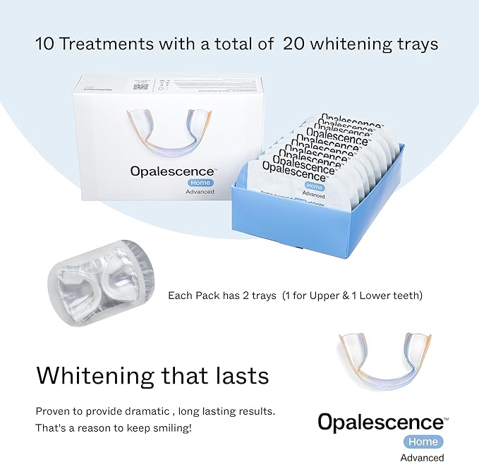 Opalescence GO Home Advanced Teeth Whitening Trays 15% (10 Treatments) Hydrogen Peroxide PF Whitening Prefilled Kit - Developed by Leaders in Professional Whitening 5822-T
