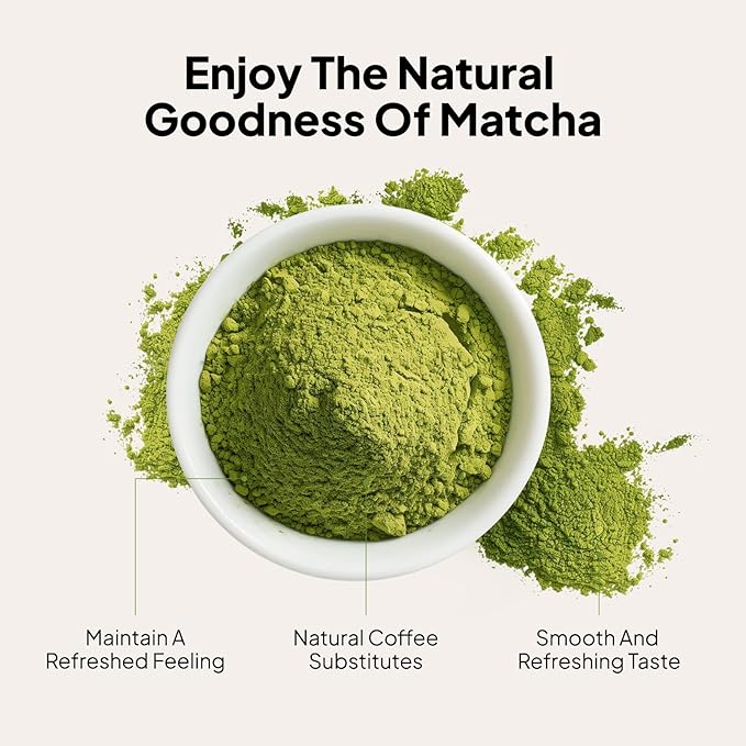Viccoky Culinary Matcha Powder 8oz(Tin) | Pro-Baking Grade | USDA Organic | No Sugar | Low Caffeine | Bulk Matcha Green Tea Powder for Cookies Cakes Smoothies