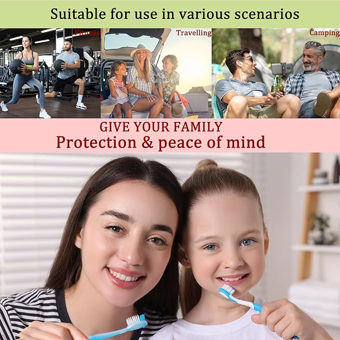 4 PCS Travel Toothbrush Head Covers Caps, Tooth Brush Protector Cap Brush Pod Case Portable Plastic Clip Wall Mounted Hanging Rack Organizer for Bathroom Travel