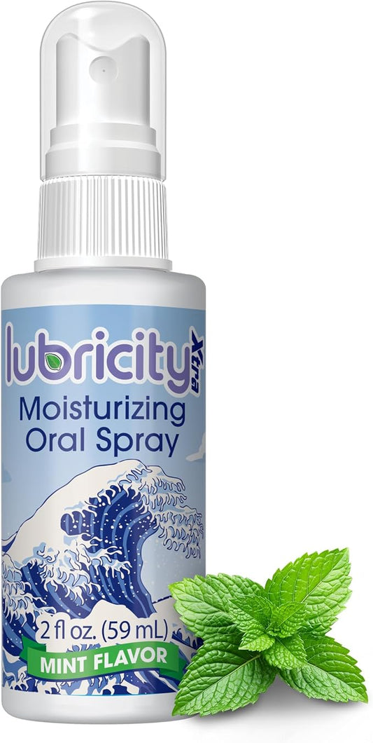 Lubricity Xtra Dry Mouth Spray – Hyaluronic Acid & Xylitol, Sugar-Free, Alcohol-Free, Long-Lasting Relief, Mint, 2 fl oz
