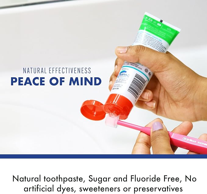 Brilliant Toothpaste Gel by Spry, with Xylitol, Fluoride Free, Mint Free, Safe If Swallowed, Natural, Original, 3 oz, 2pk
