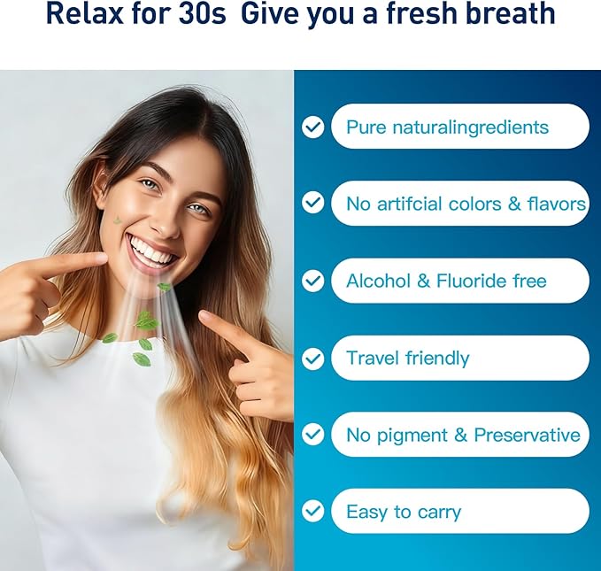 Mouthwash Travel Size Portable Packets to Go, Alcohol Fluoride Free Strong Mint for Travel Essentials, Travel Mouth Wash for Superior Oral Hygiene, 20 Individual Travel Mouthwash Packets (Pack of 20)