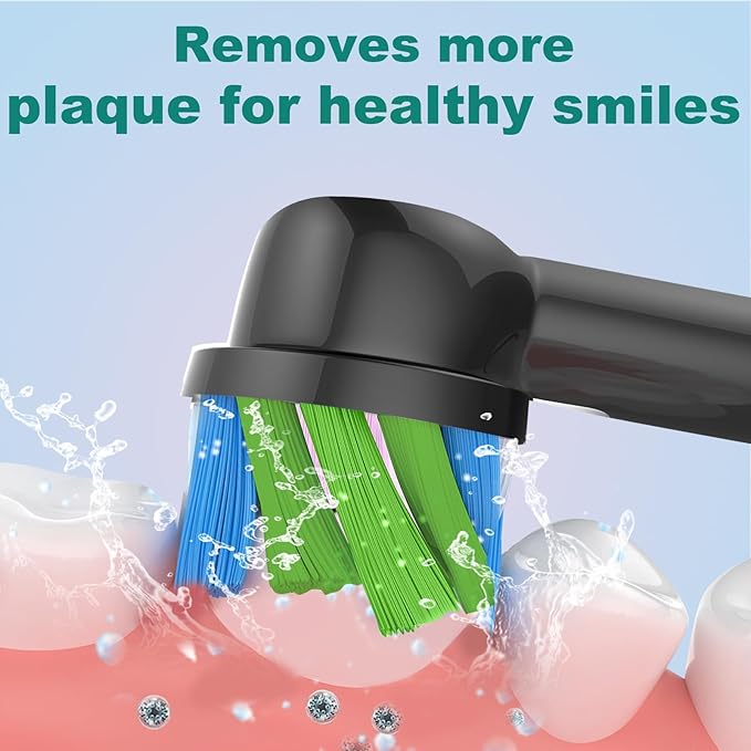 Replacement Toothbrush Heads Compatible with Oral B Braun,Electric Toothbrush Heads Brush Heads Refill for Oral B Pro 500 1000 1500,Genius, Smart Toothbrush