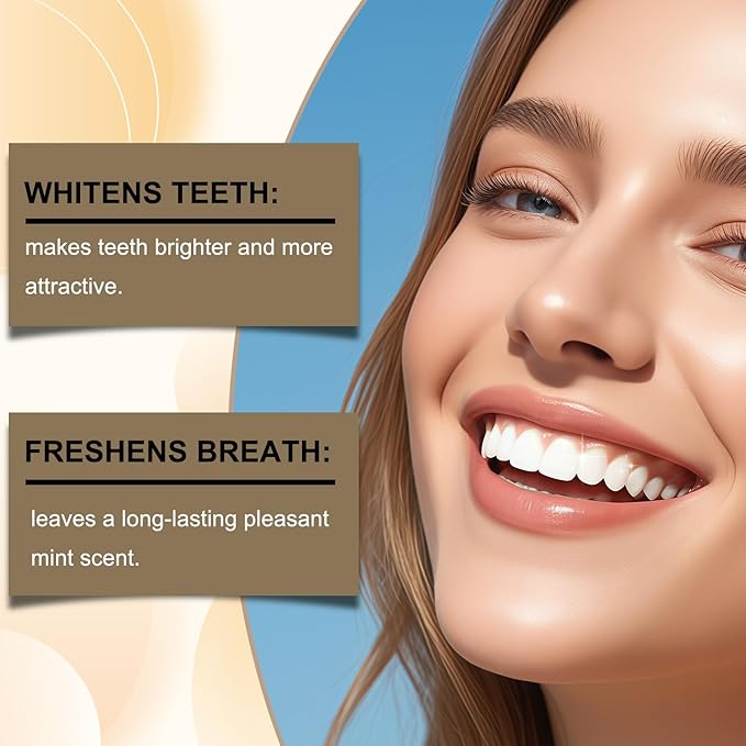 Tooth Refresh Toothpaste, Fresh Breath Whitening Toothpaste, Natural Oral Care & Enamel Repair, Helps Remove Coffee, Tea & Wine Stains, Fresh Minty Gel 2-Pack