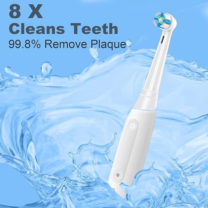 10 Pack IO Replacement Heads Compatible with Oral B IO 2/3/4/5/6/7/8/9/10/Deep Clean Series Electric Toothbrushes, Brush Heads Compatible with Oral B iO (White)