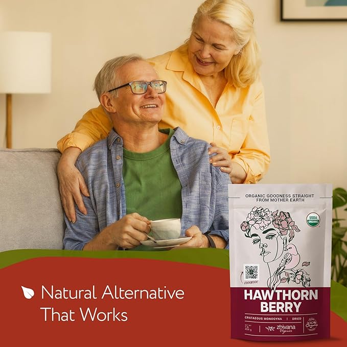 Hawthorn Berry Tea Organic (32oz.) - Hawthorne Berries for Herbal Tea, Tinctures, Recipes - Wild Crop - European Origin