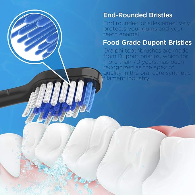 Replacement Toothbrush Heads for Waterpik Complete Care 5.0/9.0 (CC-01/WP-862), STRB-8WB, (8-Pack, Black)