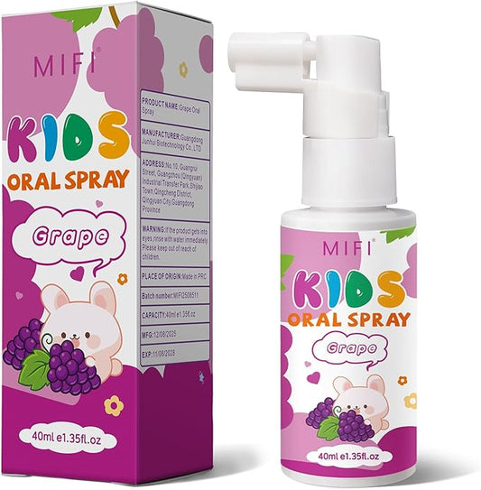 PEGO Kids Oral Spray - Fresh Breath for Children & Toddlers, Fruit-Flavored Oral Care Spray, Easy to Use, Perfect for Home & Travel for Baby's Daily Oral Care (1Pack, Grape)