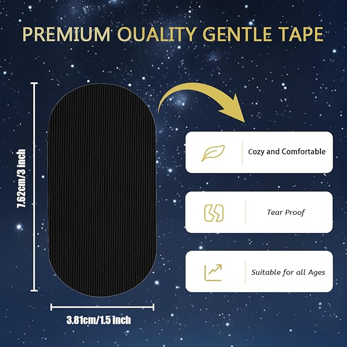 Mouth Tape for Sleeping Women 60 Pack Premium Gentle Black Tape