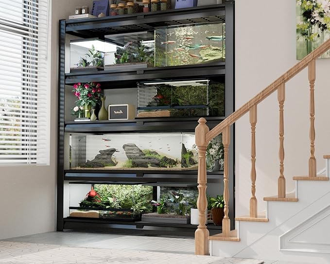 PrimeZone 72" H Heavy Duty Garage Shelving 2500 LBS 5 Tier Heavy Duty Storage Shelves Adjustable Industrial Metal Wire Shelf Unit for Garage,Basement,Pantry,Warehouse,Commercial,48" WX24 DX72 H 8Pack