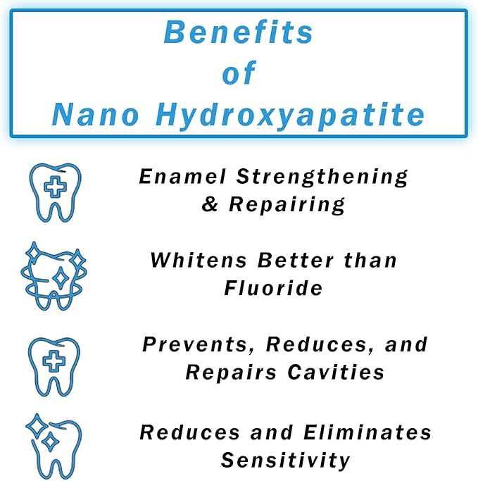 100% Pure Nano Hydroxyapatite Tooth Powder – Enamel Remineralization Support, Fluoride-Free Toothpaste Additive for Sensitivity & Cavity Defense, Pure HAp Powder 1000g