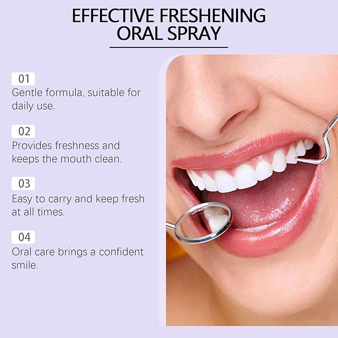 KISS ARTIFACT Mint Flavor Oral Spray, Effective Freshening Breath Spray with Vitamin B1 and Peppermint Extract, 15ml/0.51 fl oz