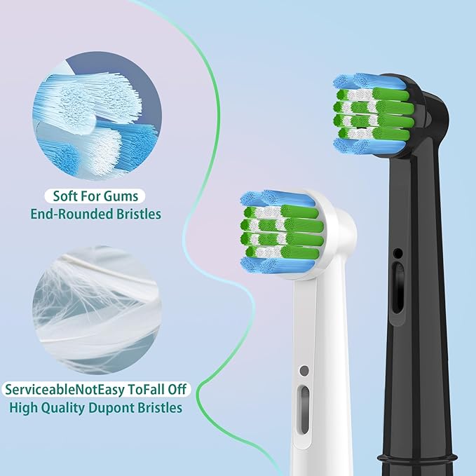 Replacement Toothbrush Heads Compatible with Oral B Electric Toothbrushes,Brush Heads Compatible with Oral B Replacement Heads Refill Pro 1000/9600/500/3000 /1500,Genius,Smart