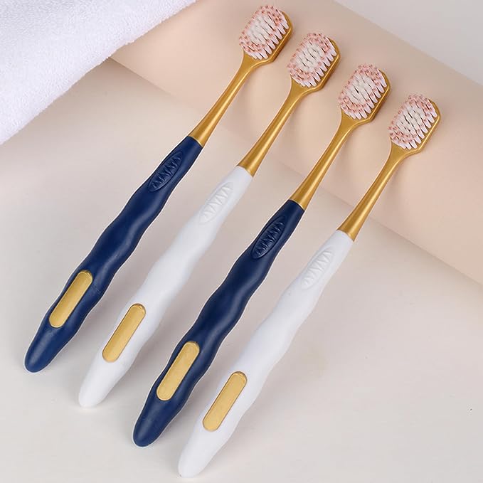 Soft Toothbrushes for Adults, Medium Manual Wider Head Tooth Brush, Good Cleaning Effect for Sensitive Teeth Oral Gum Recession (6 Pack)