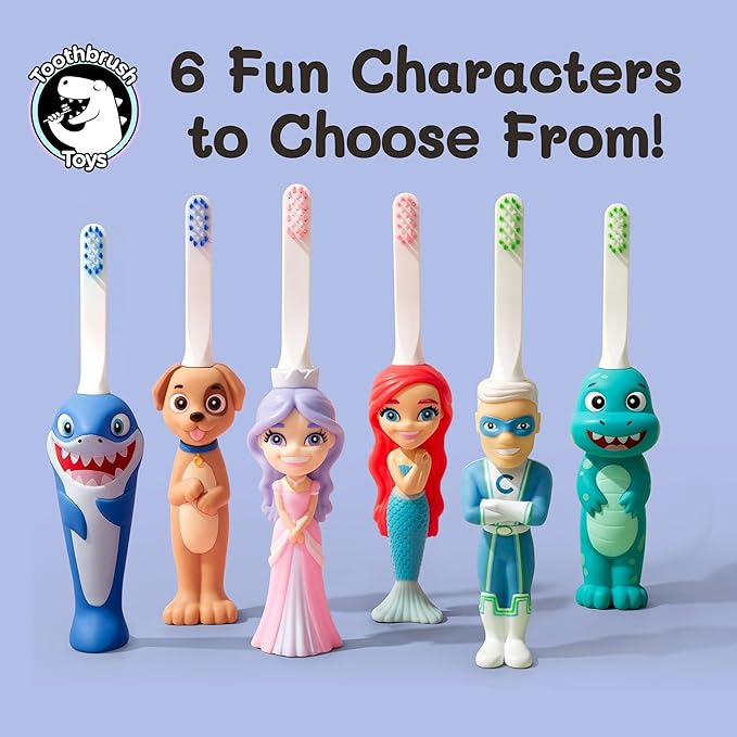 Kids Soft Bristle Shark Toothbrush for Ages 2+, Gentle and Cute Toothbrush for Children with Replaceable Brush Head, Ergonomic Handle Kids Brush for Teeth Care Ideal for Toddlers, Shark Design