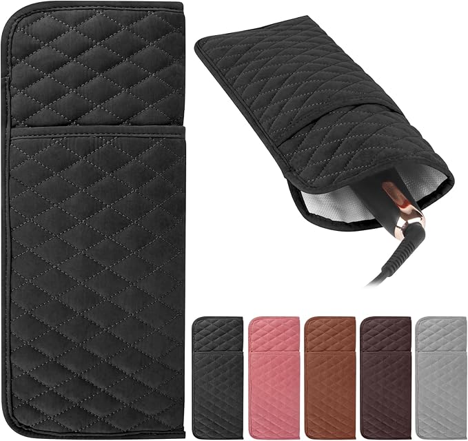 Heat Resistant Hair Tools Organizer Bag Portable Travel Storage Cover Case for Hair Straighteners, Curling Irons, Flat Irons and Hot Styling Tools(13.8" x 5.5")