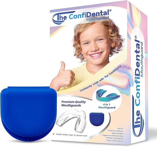 Custom-Fit Mouth Guard for Teeth Grinding and Clenching - Boil-and-Bite Dental Nightguard for Grinding Teeth at Night - Fits Kids, Teens, and Adults with Smaller Mouths - 5-Pack (3 Small, 2 Regular)
