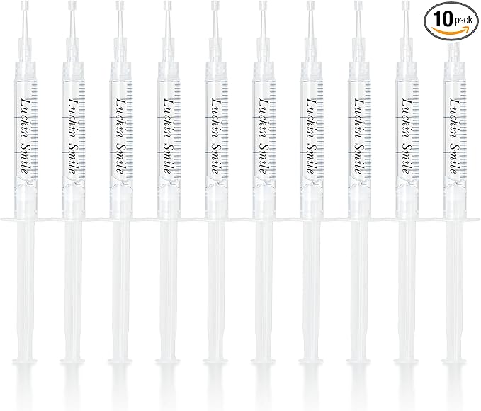 LUCKIN SMILE 10 * 3ML Teeth Whitening Gel Refill, 22% Carbamide Peroxide Suitable for Sensitive Teeth Whitening, 60 Whitening Treatments, Teeth Whiteners Used in Conjunction with Teeth Whitening Kit