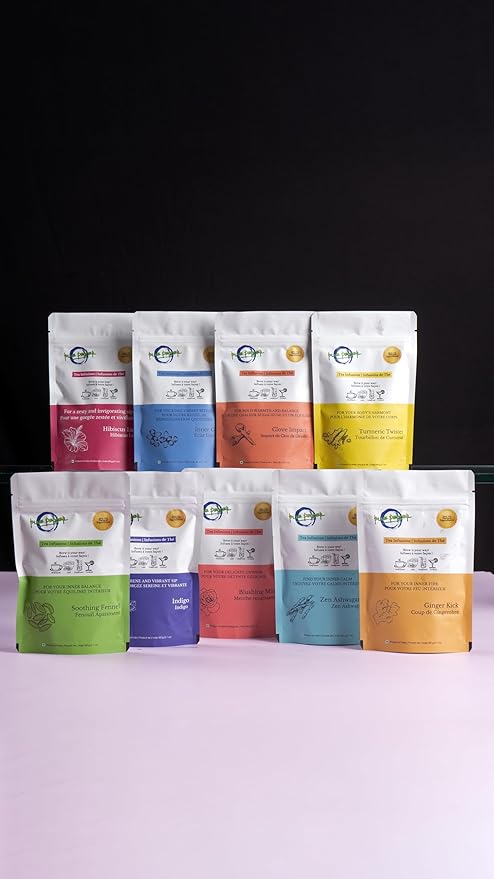 Blue Pepper Hibiscus Tea Infusion | Hibiscus, Mint, Black Seeds, Cinnamon & Moringa | Caffeine-Free Natural Beverage