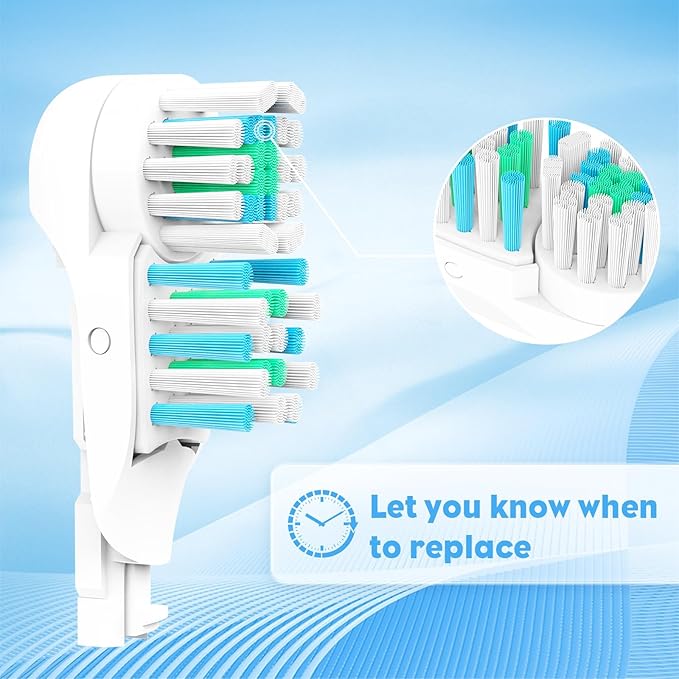 4/8/16 Pcs Electric Toothbrush Replacement Heads Sensitive Dual Clean Rotating Sets Fit for Braun Oral B Cross Action Power 4732 3733 4734 (4)