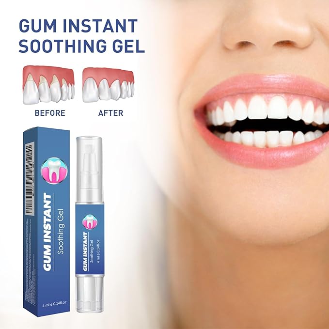 Gum Instant Soothing Gel for Gum Care, Teeth Whitening, Plaque Removal, 4ml, 0.14fl oz