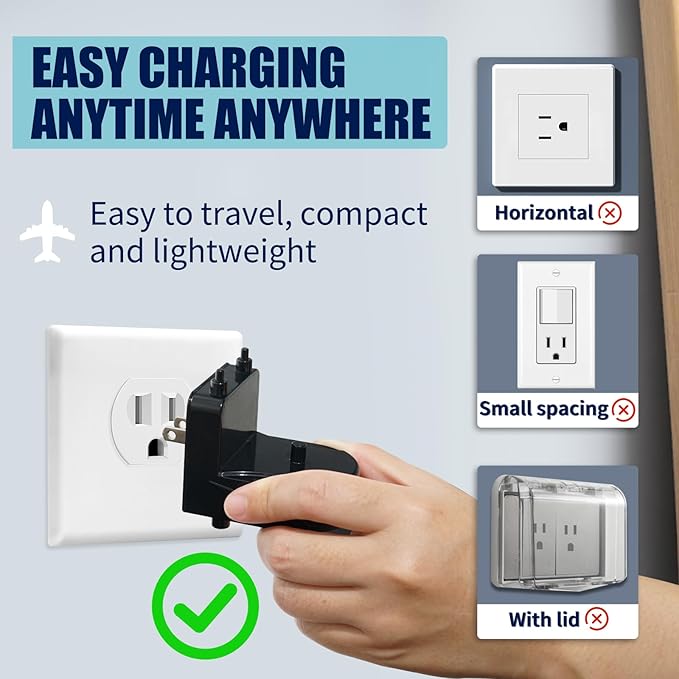 Wireless Replacement Charger Base Compatible with Philips Sonicare Electric Toothbrush，Toothbrush Charger for Philips HX6100, HX3000, HX6000, HX8000, HX9000,Portable, IPX7 Waterproof