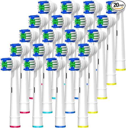 FIRIK Electric Toothbrush Replacement Heads, 20 Pcs Compatible with Oral B Braun, Professional Brush Heads for Oral B Replacement Heads Refill 7000/Pro 1000/9600/500/3000/8000