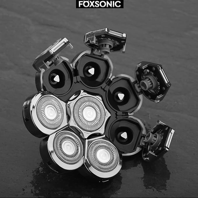 FOXSONIC 8 Blades Head Shaver Replacement Heads for Many Main Brands Electric Shaver Razor Bald Men