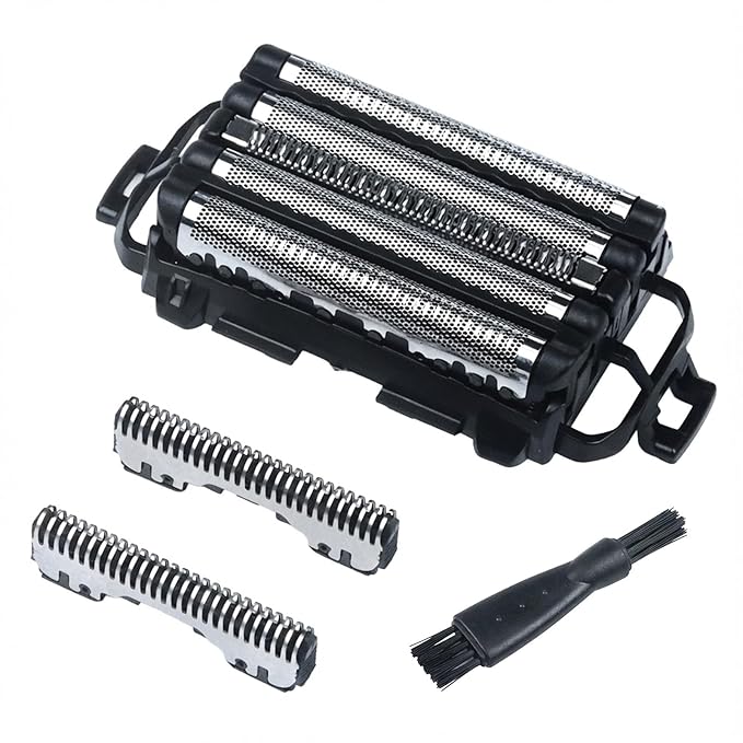 Replacement Blades and Foil for Panasonic ARC5 5-Blade Shavers, Compatible with WES9032P ES9032 ES9034 ES9036 ES9038, Fits Models ES-LV61, ES-LV65, ES-LV67, ES-LV95, ES-LV97 (+ 1 Cleaning Brush)