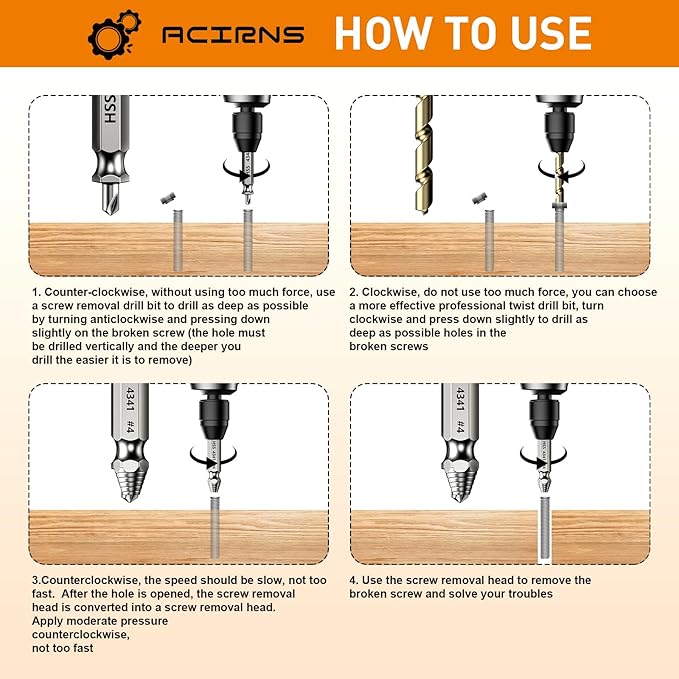 Gifts for Men,9 Pcs Damaged Screw Extractor Set,White Elephant Gifts for Adults Dad,Christmas Stocking Stuffers for Adults Men Him,Cool Stuff Gadgets for Removing Stripped Broken Screws (white)
