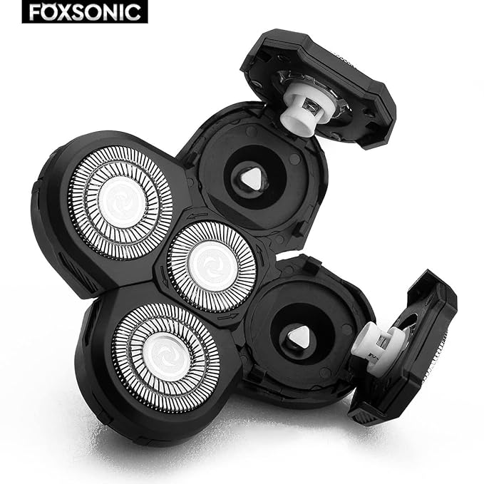 FOXSONIC Upgraded 5 Blades Shaver for Head shaver, 5D Men's Electric Shaver Replacement Heads for Many Main Brands Bald Men Head Shaver Blades