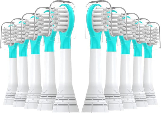 Kids Replacement Toothbrush Heads 10 Pack for Philips Sonicare Electric Toothbrush Soft Brush Head for Child 3-7 for Boy Girl,Blue