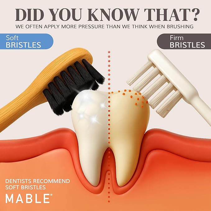 Bamboo Electric Toothbrush Heads | Compatible with Laifen Electric Toothbrush | 4 Brush Heads with Soft Bristles | Plant-Based Adult Size Replacement Heads