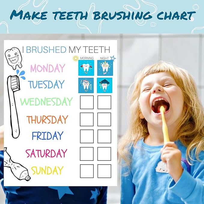 Dental Stickers - 120PCS Tooth & Teeth Hygiene Stickers for Kids, Dental Education, Brush Your Teeth Stickers, Dentist & I Lost a Tooth Rewards (120)