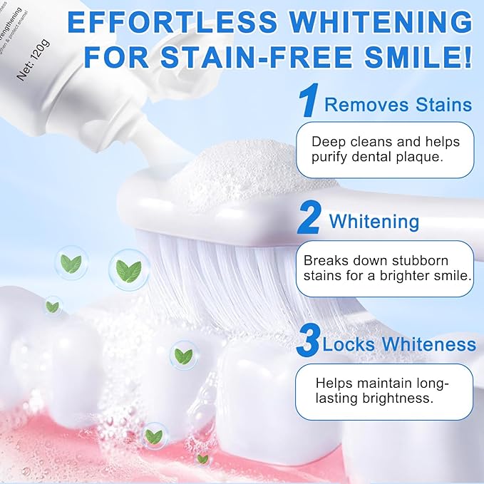 Hydroxyapatite Toothpaste for Enamel Protection and Tooth Strengthening - 9.9% Hidroxiapatita Toothpaste for Sensitive Teeth to Repair, Fluoride-Free Dental Care with Natural Mint (120g)